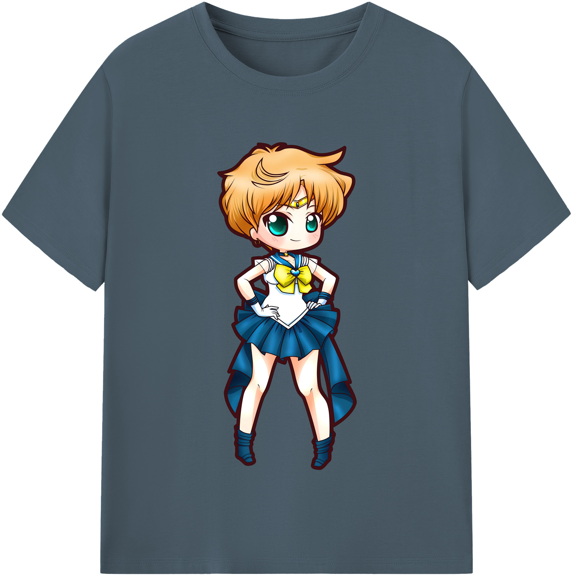 （画像用） 美少女戦士セーラームーン 天王はるか Sailor Moon Tenoh Haruka 綿100％半袖Tシャツ（フロントプリント）